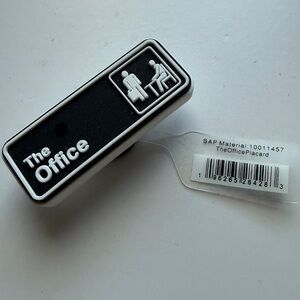Crocs Jibbitz The Office Charm Black White Placard